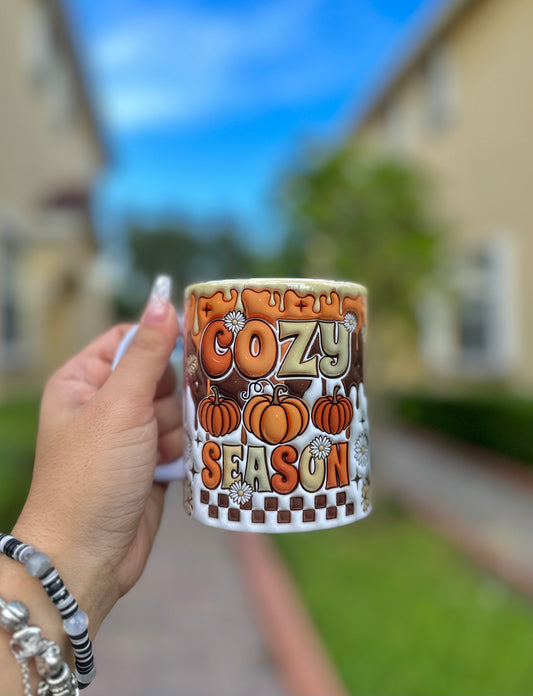 3D Cozy Season Fall Inflated Mug Design