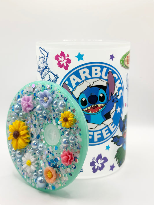 Stitch Frosted Glass Mug