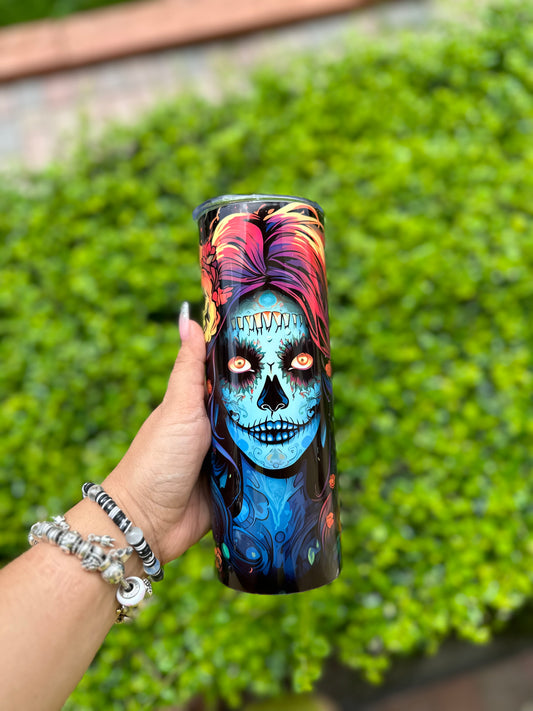 Sugar Skull Girl 20 oz. Insulated Tumbler